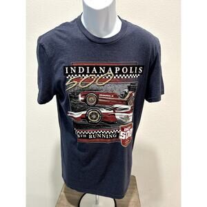 Indianapolis Mens T-Shirt-24 Indy 500 Champs Heather Navy Small Racing Tee New
